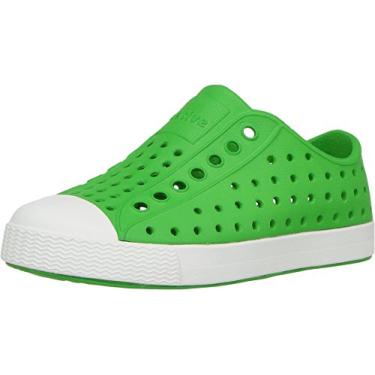 Imagem de Native Shoes Tênis infantil Jefferson Slip-On, Gafanhoto verde/concha branca, 10 Toddler