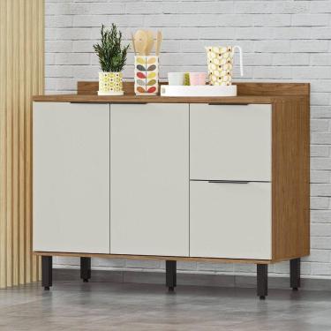 Imagem de Balcão Para Pia Módulo De Cozinha 120cm - Toscana Freijó/off White