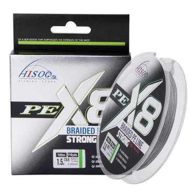 Imagem de Linha de pesca trançada Superpower Premium X8 - Linha PE super forte resistente ao desgaste, sem elasticidade, alta sensibilidade, linha de fundição suave para pesca em água salgada e doce (cinza, 27
