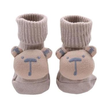 Imagem de Meias Antiderrapantes Para Bebês Meninas E Meninos Com Laço De Leão, P
