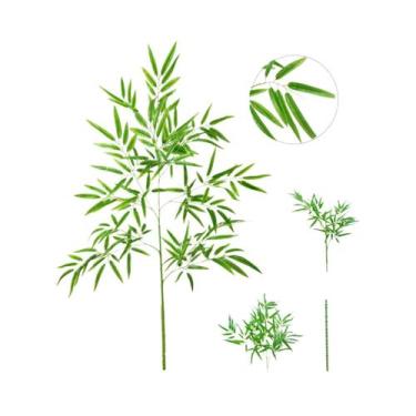 Imagem de Grandes Folhas De Bambu Verde Artificial De 120-240cm, Plantas Falsas 