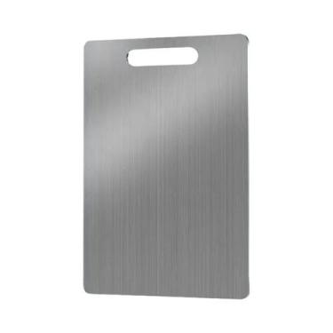 Imagem de Tábua De Corte De Cozinha Em Aço Inoxidável 316 Com Dupla Face E Grau 