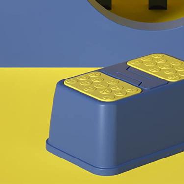 Imagem de POCREATION Banquinho para Banheiro, Banquinho de Plástico Antiderrapante para Bebês e Crianças, Com Estrutura Resistente e Prevenção de Tombamento (Azul 1 Camada)