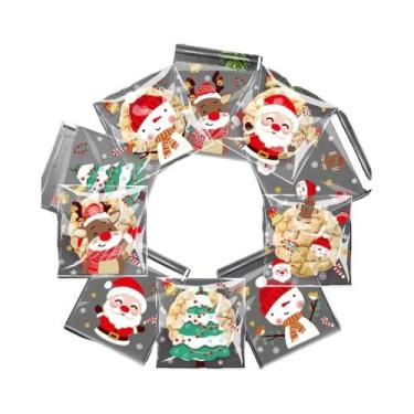 Imagem de Sacos De Doces De Natal 100-300pcs Autoadesivos Descartáveis Embalagem
