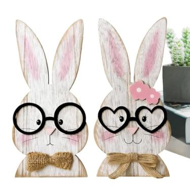 Imagem de Centros De Mesa Da Páscoa | Conjunto de Decoração com Coelho de para Travessa em Camadas - Placas Para Centro De Mesa | Para Cozinha, Sala De Estar, Escritório, Prateleira, Lareira, Entrada E Interior