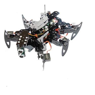 Imagem de Adeept Hexapod Kit de robô aranha compatível com Arduino IDE, robô Spider Walking Crawling, autoestabilizador baseado no sensor giroscópio MPU6050, kit robótico STEAM com manual em PDF