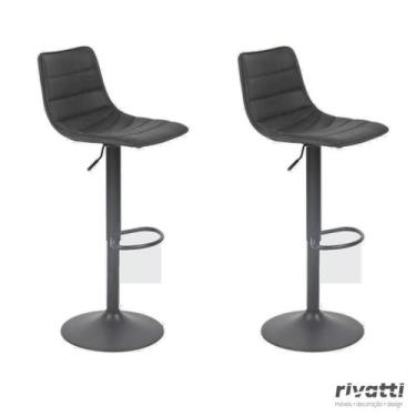 Imagem de Kit 2 Banquetas Barbacena Várias Cores - Rivatti, Preto