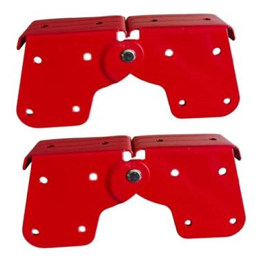 Imagem de Generic Conjunto de 2 dobradiças para escada de sótão, instalação simples, acessórios para escada de esquadria, Dobradiça Plana