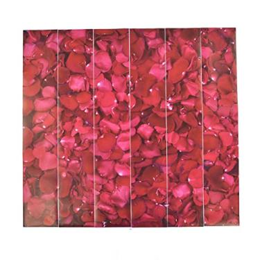 Imagem de Adesivo de parede de 6 peças, adesivo de escada 3D de 100X18 cm, flor de rosa, adesivo de parede autoadesivo, azulejo anti-água, adesivo de escada, decoração de escada para o dia