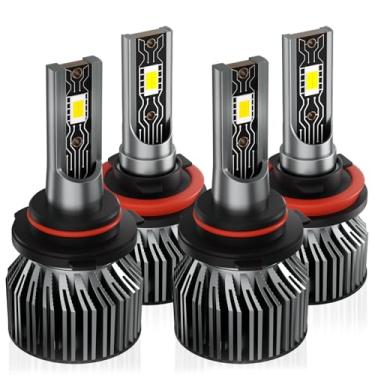 Imagem de TXBILMOO Compatível com Nissan Altima e Baixo Feixe 2007-2018 44000LM 600% Brilho 6500K Branco com Ventilador de Refrigeração, Plug and Play, IP68 Pacote com 4