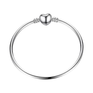 Imagem de Pulseira De Coração Em Prata Esterlina 925 Para Mulheres, Joia Criativ