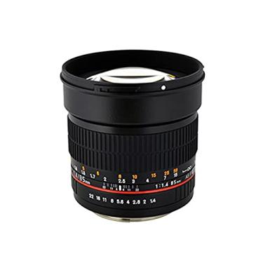 Imagem de Rokinon Lente asférica AE85M-C 85 mm F1.4 com chip AE embutido para câmeras Canon DSLR (preto)