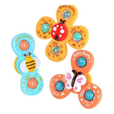 Imagem de Brinquedo Bebê Gira Gira  Estimulo Sensorial Spinner com ventosa Gruda