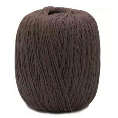 Imagem de Barbante Ecosoft EuroRoma 6 812 422g Cor 1100 Marrom - Fio Ecológico -