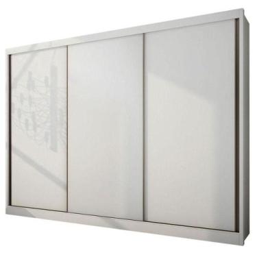 Imagem de Guarda Roupa Casal Londres 3 Portas 6 Gavetas Neve Com Nicho - Novo Ho