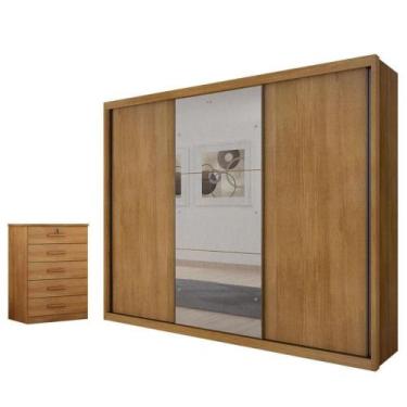 Imagem de Guarda Roupa Casal Palazzo Com Espelho E Gaveteiro Suiça Cumaru 23 - N
