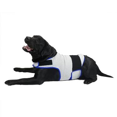 Imagem de BalancePaw Colete para alívio da ansiedade para cães – Casaco respirável e calmante para tempestades, viagens, fogos de artifício e visitas veterinárias (GG, cinza claro)