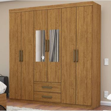 Imagem de Guarda Roupa Áries Com Espelho Cinamomo - Carioca Móveis