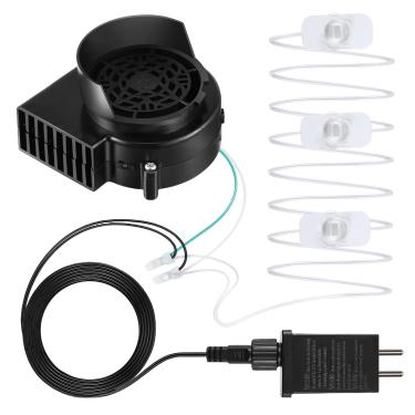 Imagem de Ventilador inflável de substituição, Substituição de ventilador inflável - Ventilador de ar 12V com cordão de luz LED para infláveis de Natal - Ventilador de reposição para decorações infláveis de