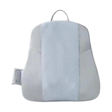 Imagem de OIIBWQ Almofada de massagem aquecida para pescoço e costas, com função de aquecimento, ideal para apoio em cadeiras e massagem profunda nos tecidos da, Cinza