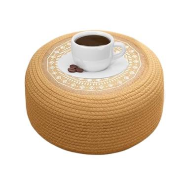 Imagem de Almofada De Meditação Para Chão | Almofadas Boho Para Sentar No Solo - Tapete Respirável De Tatami Trançado À Mão Para Yoga Meditação Em Casa E Banco Para Pés