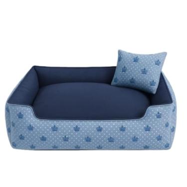 Imagem de Cama Pet Caminha para Cães e Gatos Para Pets "GRANDE" GG/EXG Lavável, Antialérgica e Confortável(AZUL,EXG - 90X70X20)