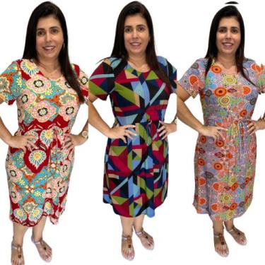 Imagem de Kit com 3 vestido ligante malha fria 2296 - L&L Indústria E Comércio, 