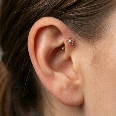 Imagem de Brincos femininos de cartilagem 16G hipoalergênicos de aço cirúrgico para orelhas sensíveis Helix Tragus Conch, 16g,6mm, Metal, Sem pedra preciosa