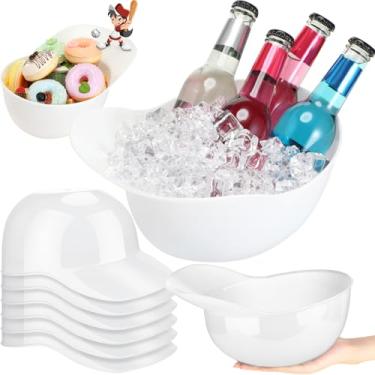 Imagem de Tanlade Capacete de beisebol grande de plástico de 2041 g, tigela, chapéus, tigelas, lanche, sorvete, sobremesa, capacete, copos, para aniversário, trabalhador, construção, pipoca, chips, lembrancinha