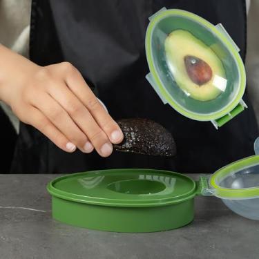 Imagem de Recipiente de armazenamento reutilizável com tampa portátil para geladeira, lavagem à mão, acessório de cozinha