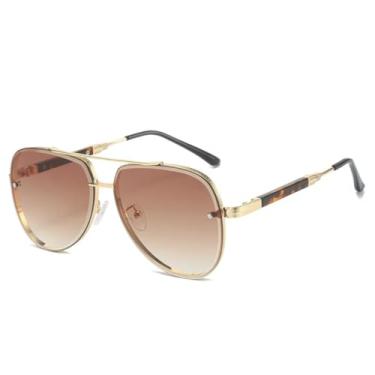 Imagem de HPIRME Óculos vintage femininos com lentes degradê e armação moderna (5)