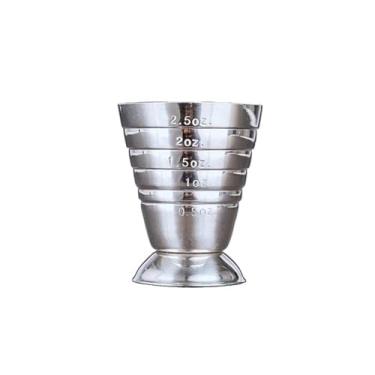 Imagem de Bar Cocktail Jigger Três Escalas Café Jigger Magic Jigger Aço Inoxidável Medida Prática Jigger Bar Ferramenta (Prata)