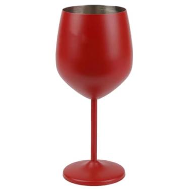 Imagem de Conjunto de 510 g/4 peças de taças de vinho de aço inoxidável, festas, escritórios, casamentos, aniversários, taças de vinho, móveis domésticos (vermelho)