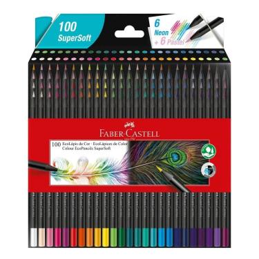Imagem de Conjunto de Lápis de Cor Ecolápis SuperSoft - 100 Cores - Faber-Castell
