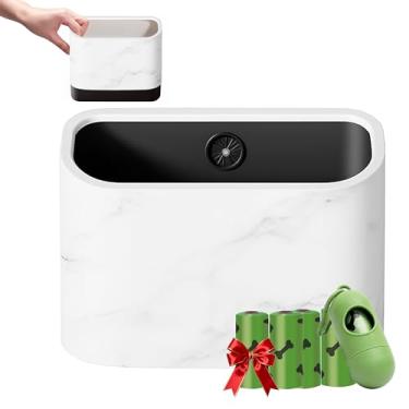 Imagem de Suporte universal para colher de areia para gatos com suporte de armazenamento e dispensador de sacos de lixo de animais de estimação + 4 rolos de sacos para cocô de estimação