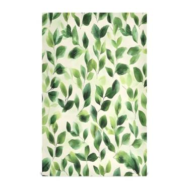 Imagem de xigua Conjunto de 1 panos de prato de cozinha de folhas verdes, toalhas de cozinha macias altamente absorventes de secagem rápida para limpeza de pratos e limpeza manual, 71 x 45 cm