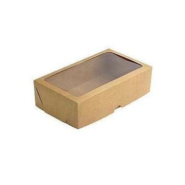 Imagem de Caixa com Visor S20 (22cm x 11,7cm x 4,5cm) Kraft 10 unidades Assk Riz