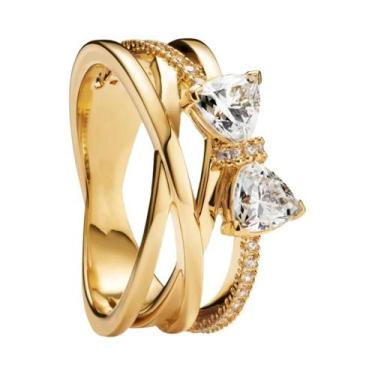 Imagem de Conjunto De Anéis De Casamento Em Prata Esterlina 925 Com Estrela E Fl