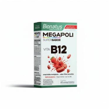 Imagem de Vitamina B12 Megapoli com 60 comprimidos mastigáveis Bionatus - Bionat