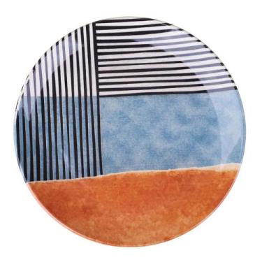 Imagem de Prato de Sobremesa Cerâmica 20,5cm Abstrata Porto Brasil Coup