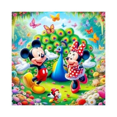 Imagem de Pintura Em Diamante Disney Mickey Minnie, Arte Em Mosaico Completo Red