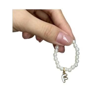 Imagem de Colar Pingente Labubu V4 Mini 4.0 Com Pérola E Letra, Acessório Para R