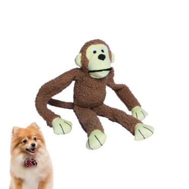 Imagem de Brinquedo Pet Macaco Pelúcia Mordedor Apito Para Cães Premium