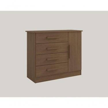 Imagem de Cômoda Firenze 4 Gavetas 1 Porta C/sapateira - D' Doro Castanho
