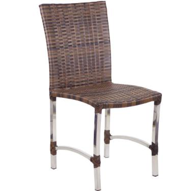 Imagem de Cadeira De Alumínio Para Mesa De Jantar Trama Original Argila
