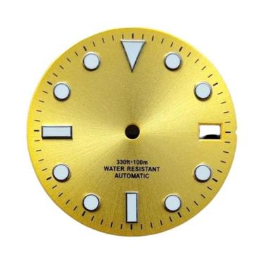 Imagem de Mostrador De Relógio Luminoso Sunburst 28.5mm Com Ponteiros Para Movim