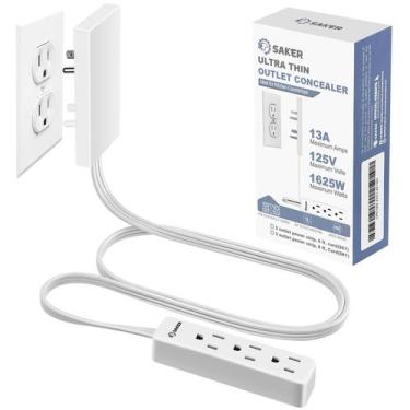 Imagem de Corretivo Power Strip Saker Outlet, 3 tomadas, 5 pés, 1625 W