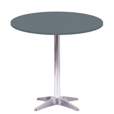 Imagem de Mesa Delta Em Alumínio 75 Cm (alt) Base Em X Tampo Mdp Redondo 80 Cm (larg) X 2,50 Cm (alt) Grafito