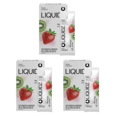 Imagem de LIQUIDZ - Eletrólitos Zero Açúcares - Morango com Kiwi - Kit 3 Caixas - 18 sachês-Unissex