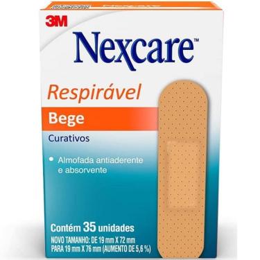 Imagem de Curativo Bege Tradicional Respiravel 3M Nexcare 35 UNID